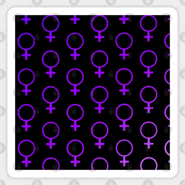 Female Symbol All-Over Print Sticker by Slightly Unhinged